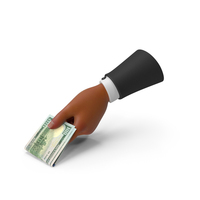 Two 100 Dollars US Giving Black Hand PNG & PSD Images