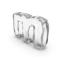 Ice Letter M PNG & PSD Images