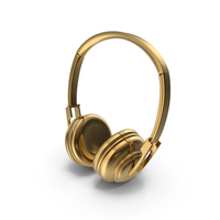 Gold Headphones PNG & PSD Images