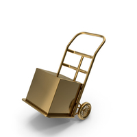 Gold Transport Trolley With Box PNG & PSD Images