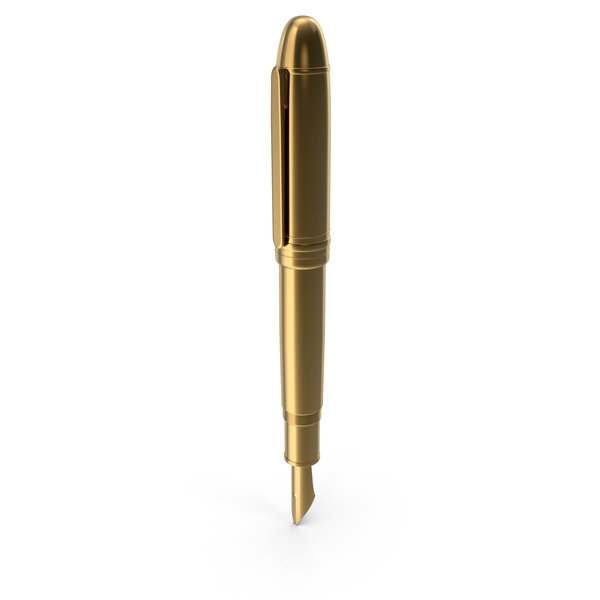 Gold Fountain Pen PNG & PSD Images