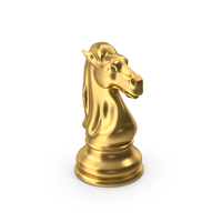Gold Horse Chess Figure PNG & PSD Images