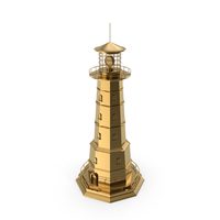 Gold Lighthouse Building PNG & PSD Images