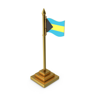 Bahamas Table Flag Gold PNG & PSD Images