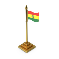 Bolivia Table Flag Gold PNG & PSD Images