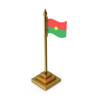 Burkina Faso Table Flag Gold PNG & PSD Images