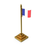 France Table Flag Gold PNG & PSD Images
