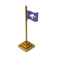 Sint Eustatius Table Flag Gold PNG & PSD Images