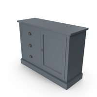 Blue Wooden Sideboard Closed PNG & PSD Images