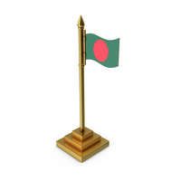 Bangladesh Table Flag Gold PNG & PSD Images