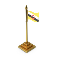 Brunei Table Flag Gold PNG & PSD Images