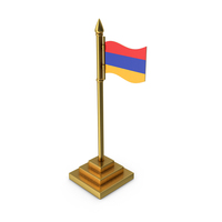Armenia Table Flag Gold PNG & PSD Images