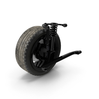 Car Wheel With Suspension And Brake System PNG & PSD Images