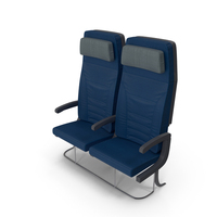 Double Passenger Airplane Seats PNG & PSD Images