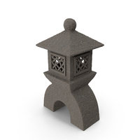 Japanese Dark Stone Lamp PNG & PSD Images