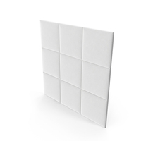 White Padded Square Wall Panel PNG & PSD Images