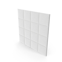 White Padded Square Wall Panel PNG & PSD Images