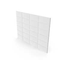 White Padded Rectangle Wall Panel PNG & PSD Images