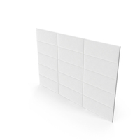 White Padded Rectangle Wall Panel PNG & PSD Images