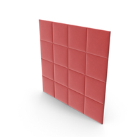 Red Padded Square Wall Panel PNG & PSD Images
