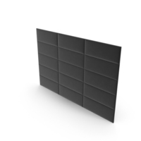 Black Padded Rectangle Wall Panel PNG & PSD Images