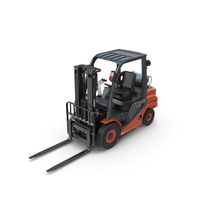 Forklift Truck Orange PNG & PSD Images