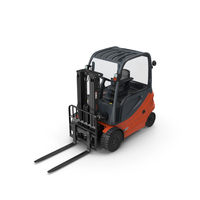 Forklift Truck Orange PNG & PSD Images