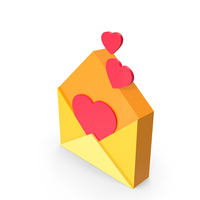 Envelope With Hearts Icon PNG & PSD Images