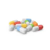 Scattered Colored Pills PNG & PSD Images