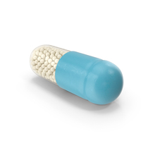 Blue And White Granule Capsule PNG & PSD Images