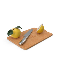 Chopping Board With Quince PNG & PSD Images