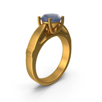 Blue Gold Ring Presentation Gift PNG & PSD Images