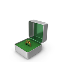 Green Ring Gift Box PNG & PSD Images