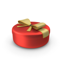 Gold Red Round Gift Box Close PNG & PSD Images