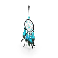 Dreamcatcher With Blue Feathers One Ring PNG & PSD Images