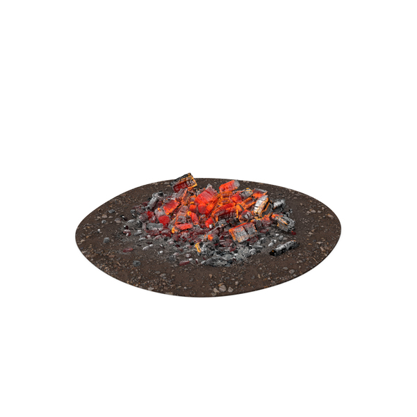 Glowing Charcoal Embers PNG & PSD Images