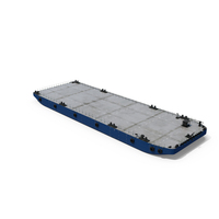 Industrial Flat Deck Barge Blue PNG & PSD Images
