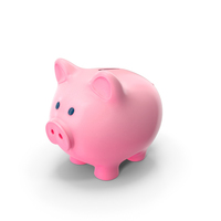 Pink Solid Save Money Piggy Bank PNG & PSD Images