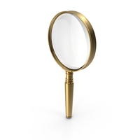 Gold Magnifying Glass PNG & PSD Images