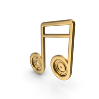 Gold Musical Note Speaker PNG & PSD Images