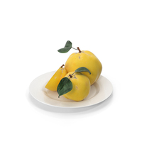 Quince On Plate PNG & PSD Images