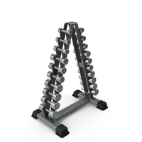 Chrome Dumbbells Rack PNG & PSD Images