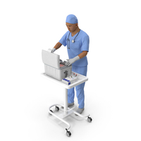Healthcare Worker With Labcold Portable Vaccine Carrier PNG & PSD Images
