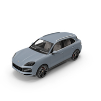 Porsche Cayenne 2024 SUV Arctic Grey PNG & PSD Images