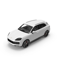 Porsche Cayenne Turbo E-Hybrid SUV 2024 White PNG & PSD Images