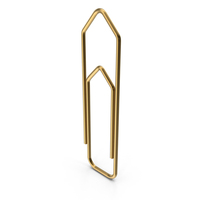 Gold Paperclip PNG & PSD Images
