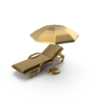 Gold Parasol Sundeck PNG & PSD Images