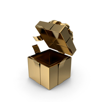Gold Open Giftbox PNG & PSD Images