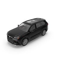 Toyota Grand Highlander 2024 Black Simplified PNG & PSD Images