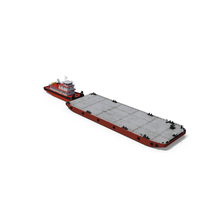 Tugboat with Pontoon Barge PNG & PSD Images